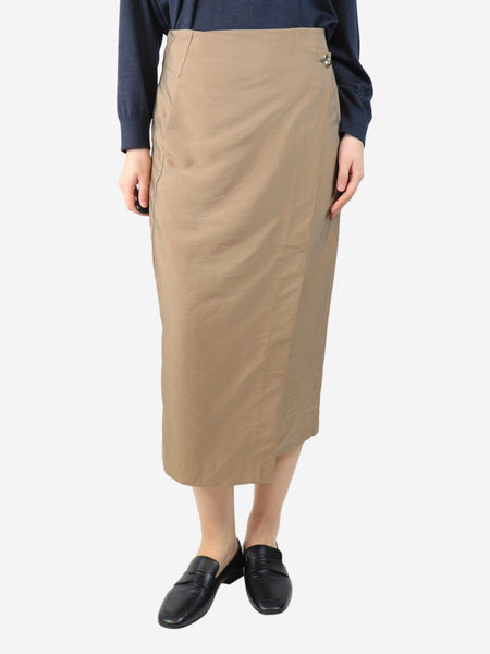 Brown midi skirt - size UK 10 product image