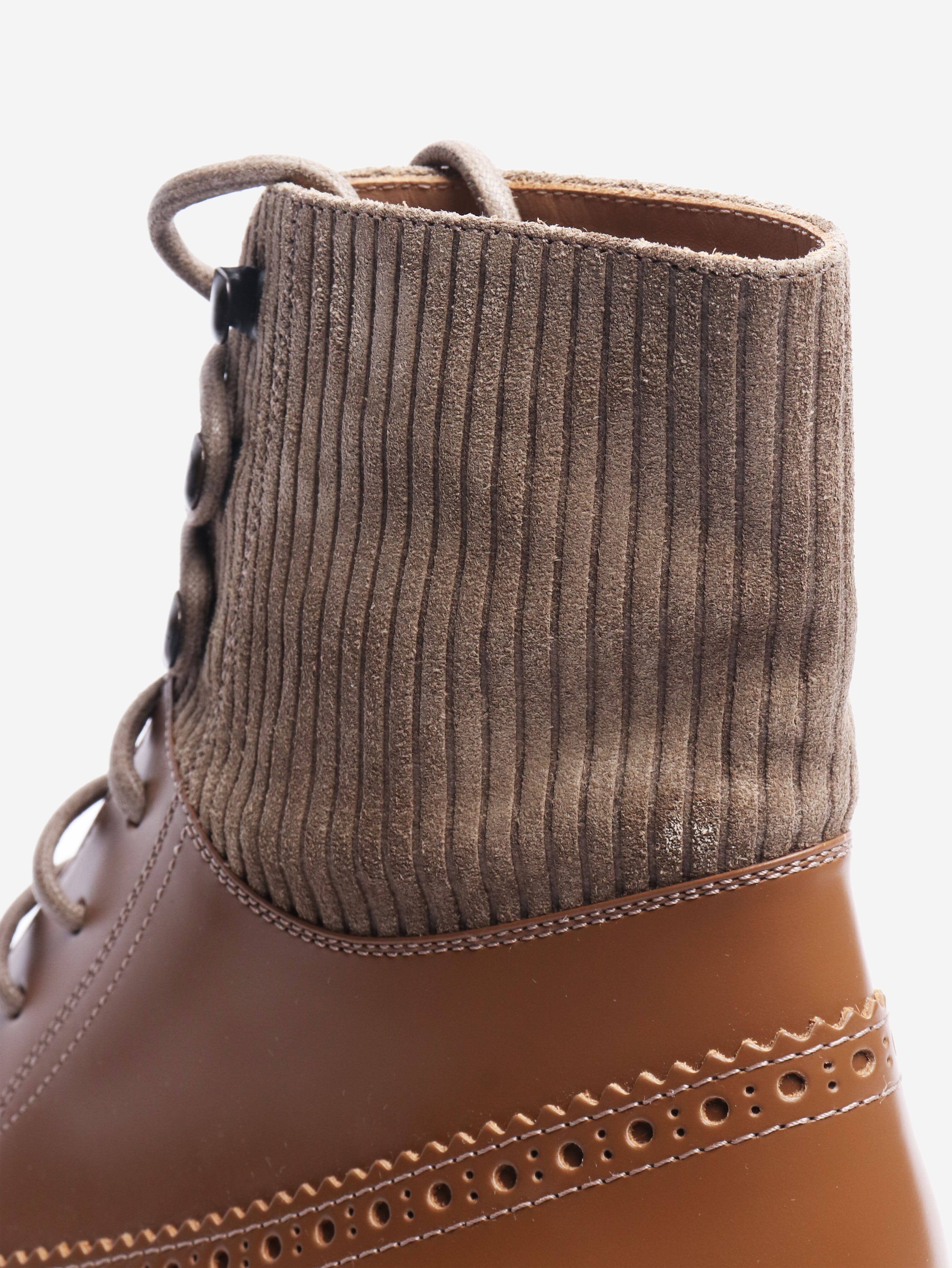 Brown brogued detail ankle boots - size EU 37 (UK 4) Boots Chloe 