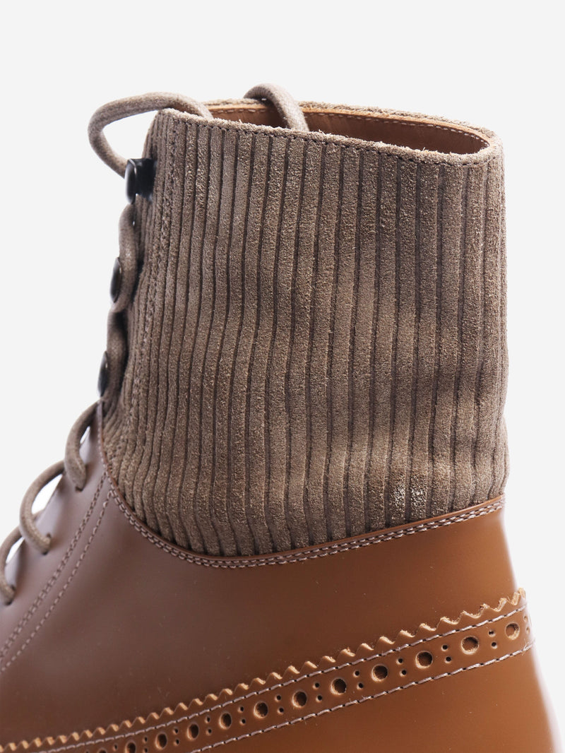 Brown brogued detail ankle boots - size EU 37 (UK 4) Boots Chloe 