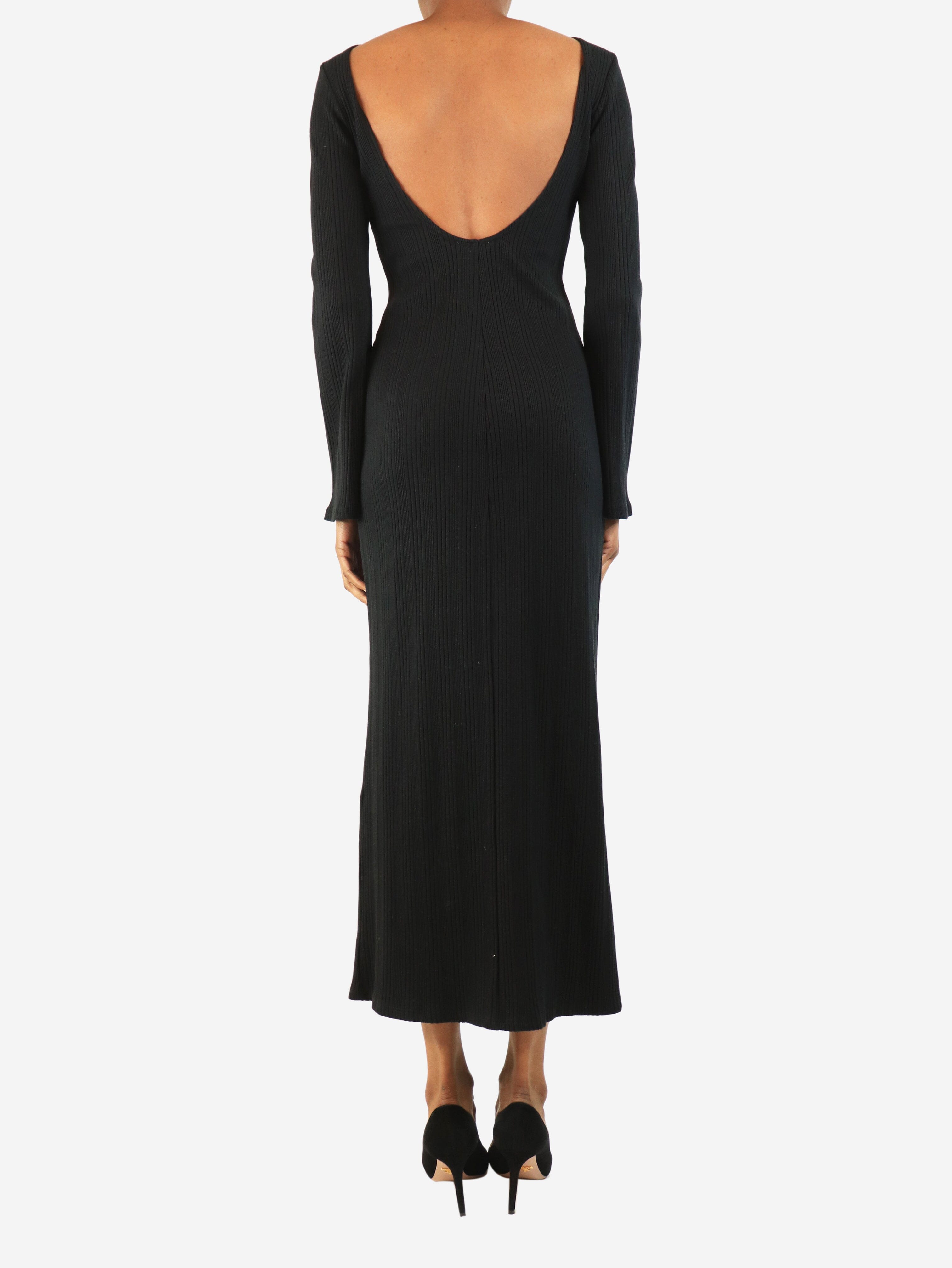 Black ribbed scoop-back maxi dress - size XS Dresses Reformation 
