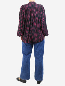 N21 Black and pink polka dot blouse - size