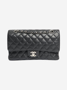 Chanel Black 2008 medium caviar leather Classic Double Flap bag