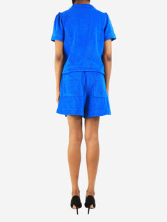 Blue terry cloth top and shorts set - size UK 8 Sets ME+EM 