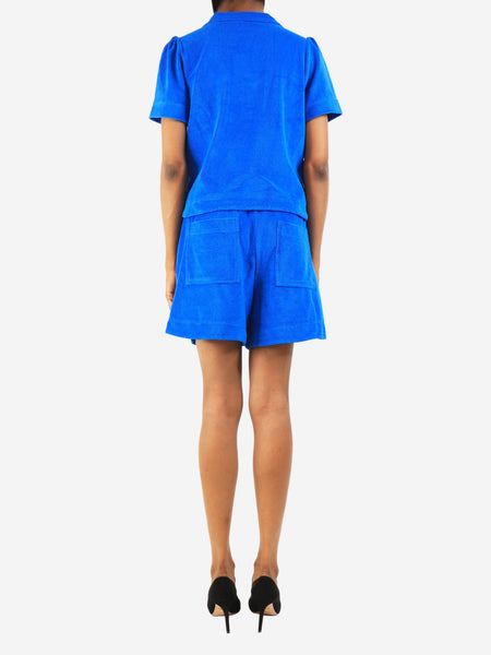 Blue terry cloth top and shorts set - size UK 8 alternate image