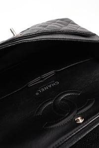 Chanel Black 2008 medium caviar leather Classic Double Flap bag