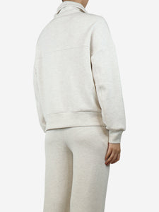 Varley Oat zip through sweatshirt - size S