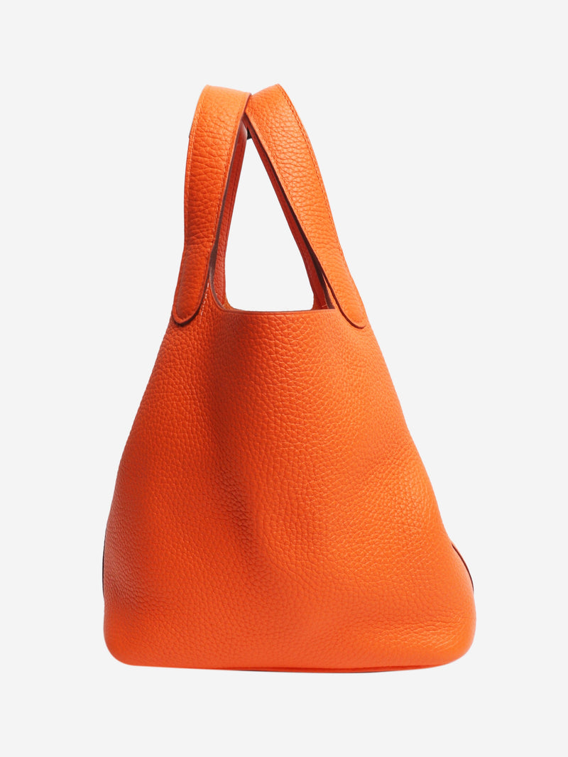 Orange Picotin lock bag Tote Bags Hermes 