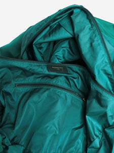 Balenciaga Green embroidered logo gym bag