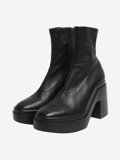 Black Nina leather ankle boots - size EU 37.5 Boots Clergerie 