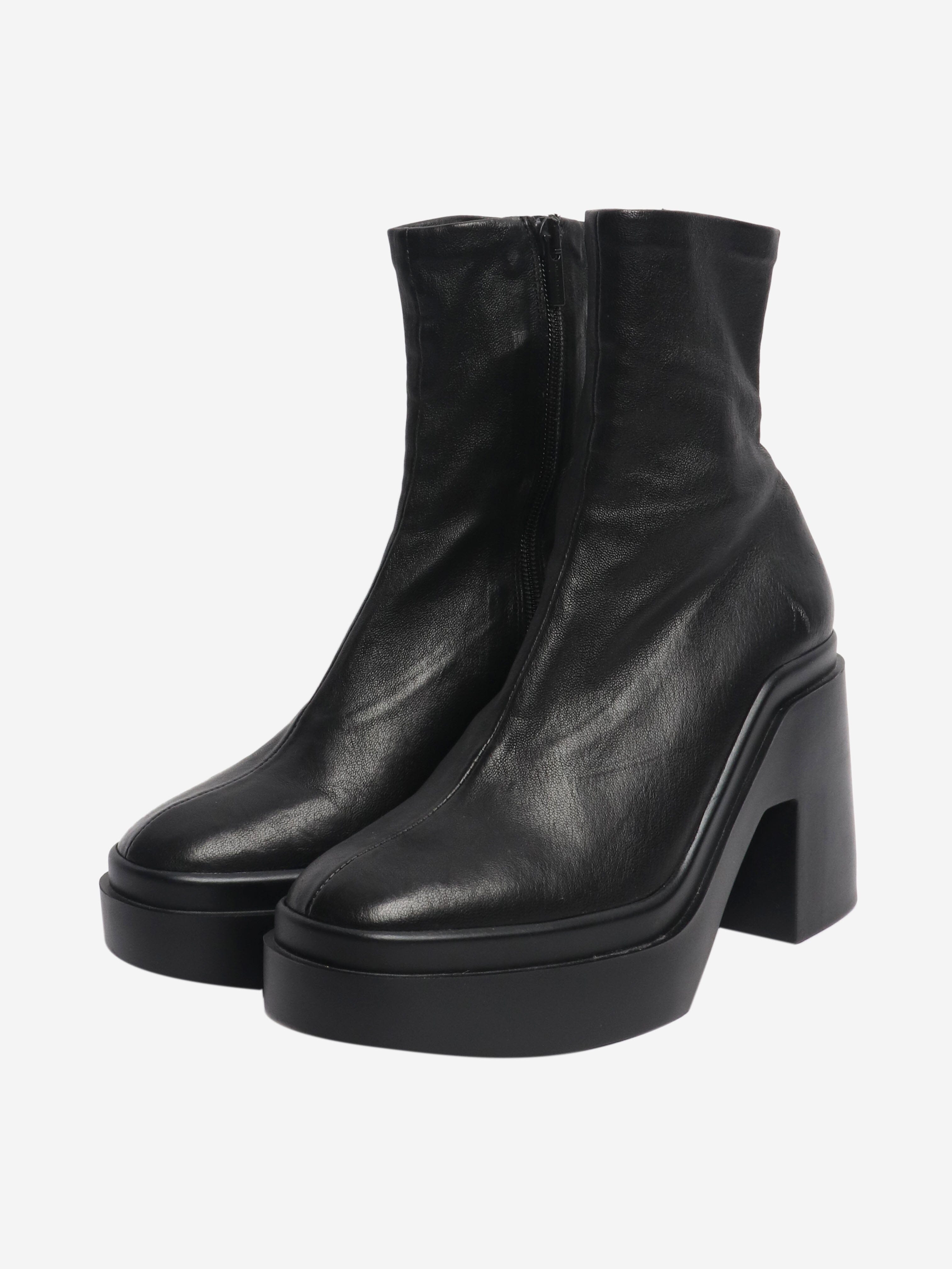 Black Nina leather ankle boots - size EU 37.5 Boots Clergerie 