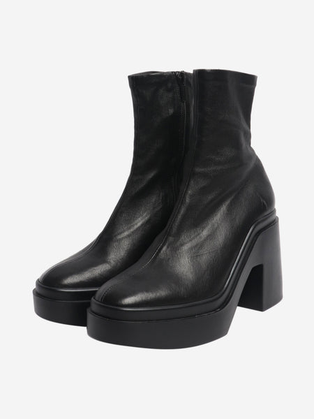 Black Nina leather ankle boots - size EU 37.5 alternate image