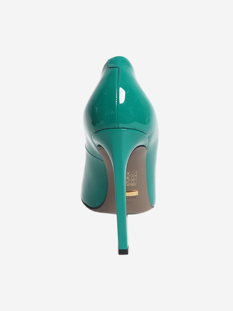 Green patent leather pumps - size EU 39 Heels Gucci 