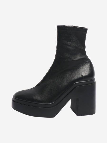 Black Nina leather ankle boots - size EU 37.5 product image