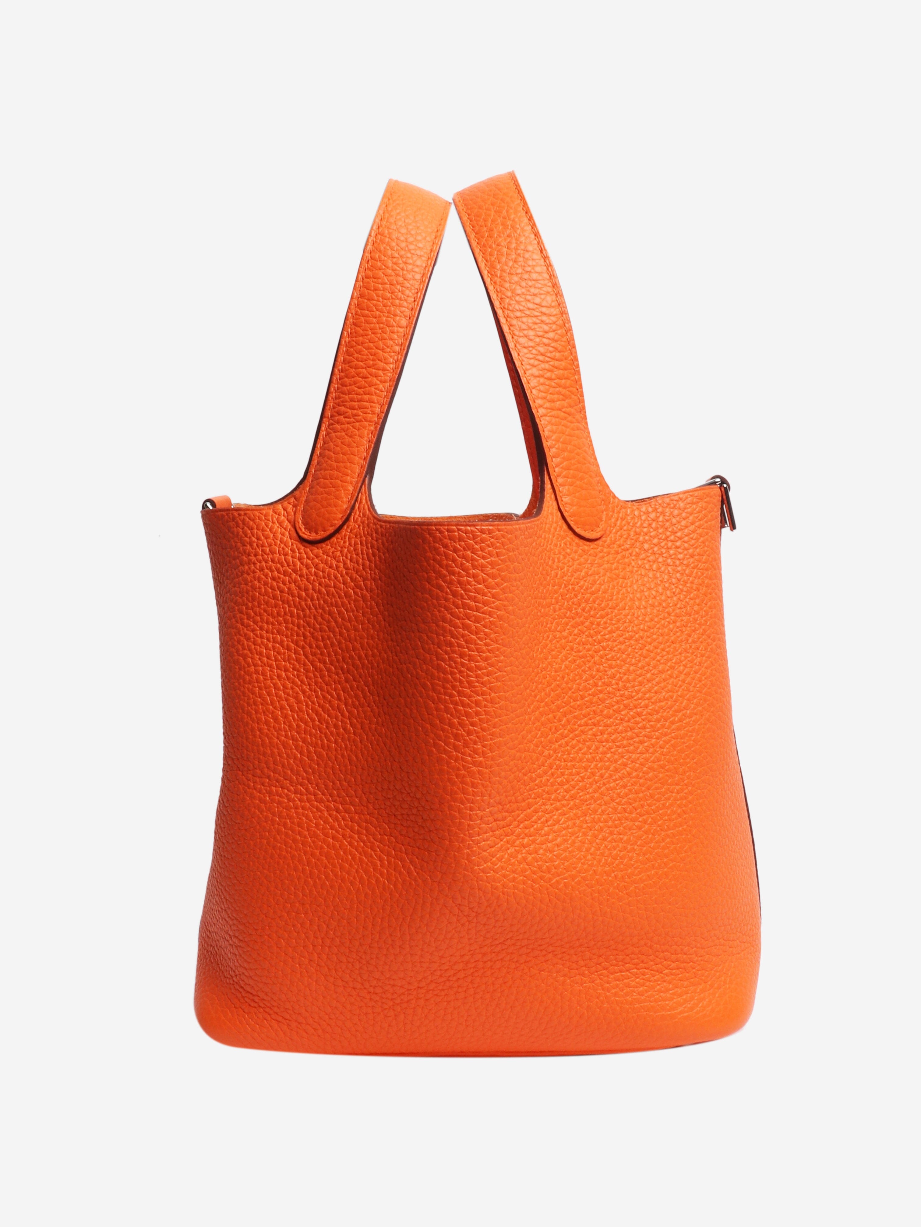 Orange Picotin lock bag Tote Bags Hermes 
