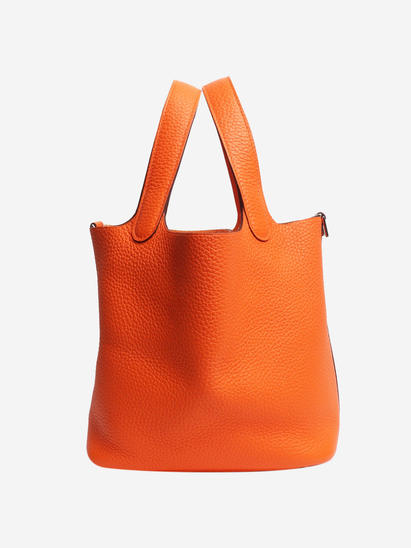 Orange Picotin lock bag Tote Bags Hermes 