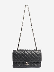 Chanel Black 2008 medium caviar leather Classic Double Flap bag