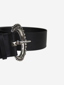 Etro Black Bohemian half-moon belt - size