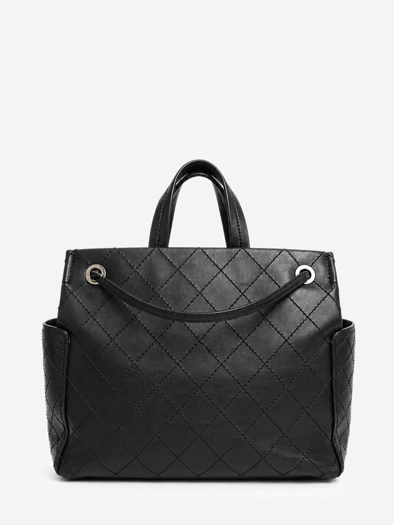Black 2015 calfskin CC Pocket tote bag Tote Bags Chanel 