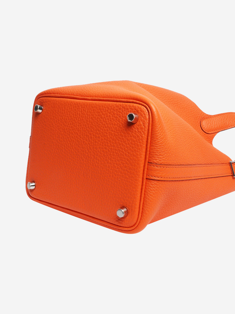 Orange Picotin lock bag Tote Bags Hermes 