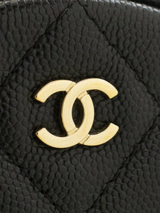 Chanel Black caviar 2017 gold hardware cross-body bag