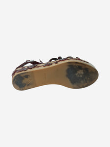 Prada Burgundy platform sandals - size EU 40.5 (UK 7.5)
