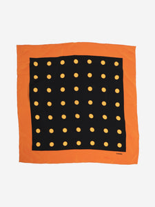 Chanel Black and brown coin printed scarf