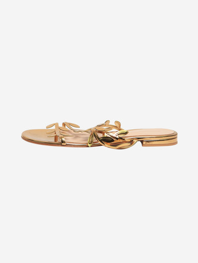Gold Flavia sandals - size EU 37.5 Flat Sandals Gianvito Rossi 