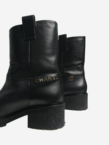 Chanel Black leather ankle boots - size EU 40