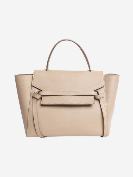 Cream belt bag with gold hardware product image