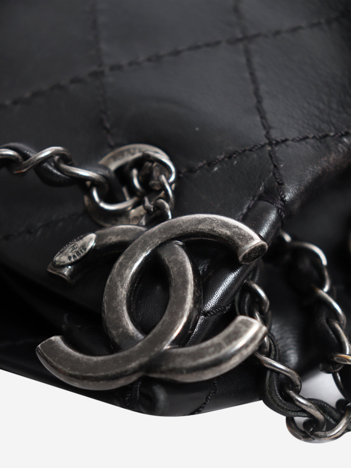 Black 2015 calfskin CC Pocket tote bag Tote Bags Chanel 