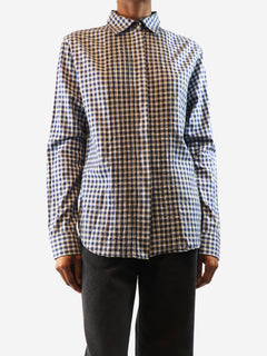 Blue luxury pleated shirt - size UK 8 Tops Loewe 
