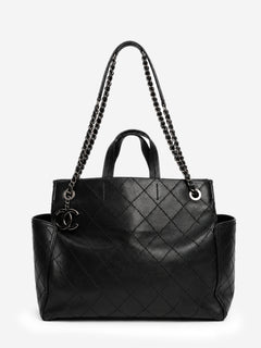 Black 2015 calfskin CC Pocket tote bag Tote Bags Chanel 