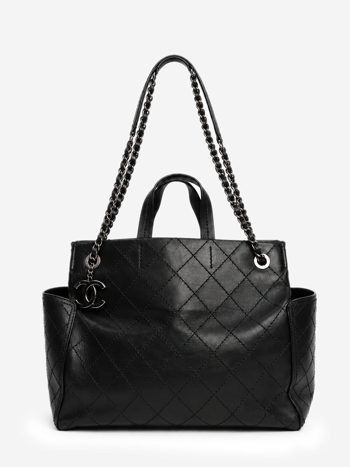 Black 2015 calfskin CC Pocket tote bag Tote Bags Chanel 