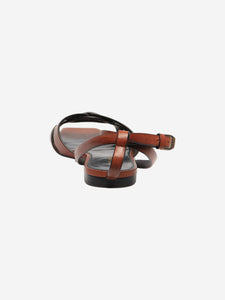 Saint Laurent Brown braided leather sandals - size EU 37.5