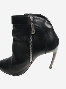 Alexander McQueen Black leather ankle boots - size EU 39.5