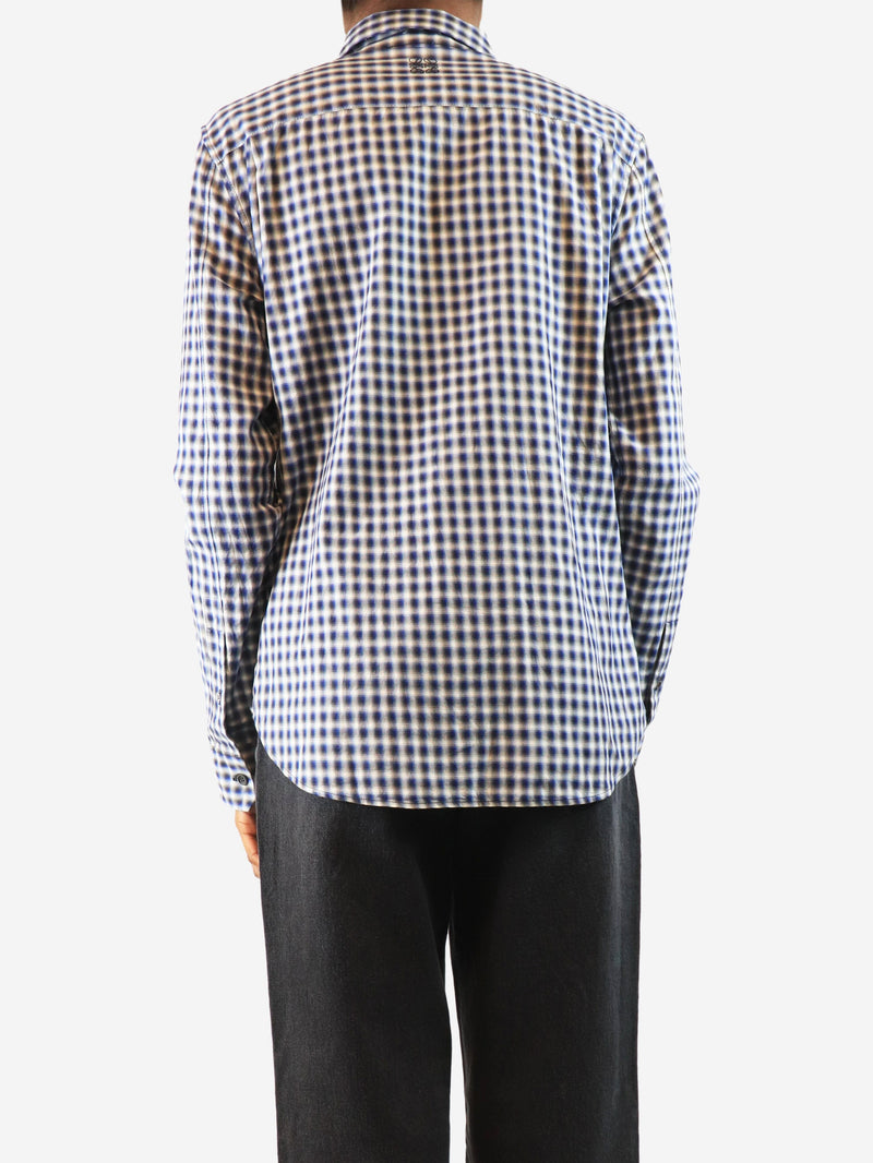 Blue luxury pleated shirt - size UK 8 Tops Loewe 