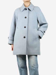 Dunst Greyish blue wool and alpaca-blend coat - size S