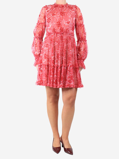 Pink sequin tulle mini dress - size UK 8 Dresses Needle & Thread 