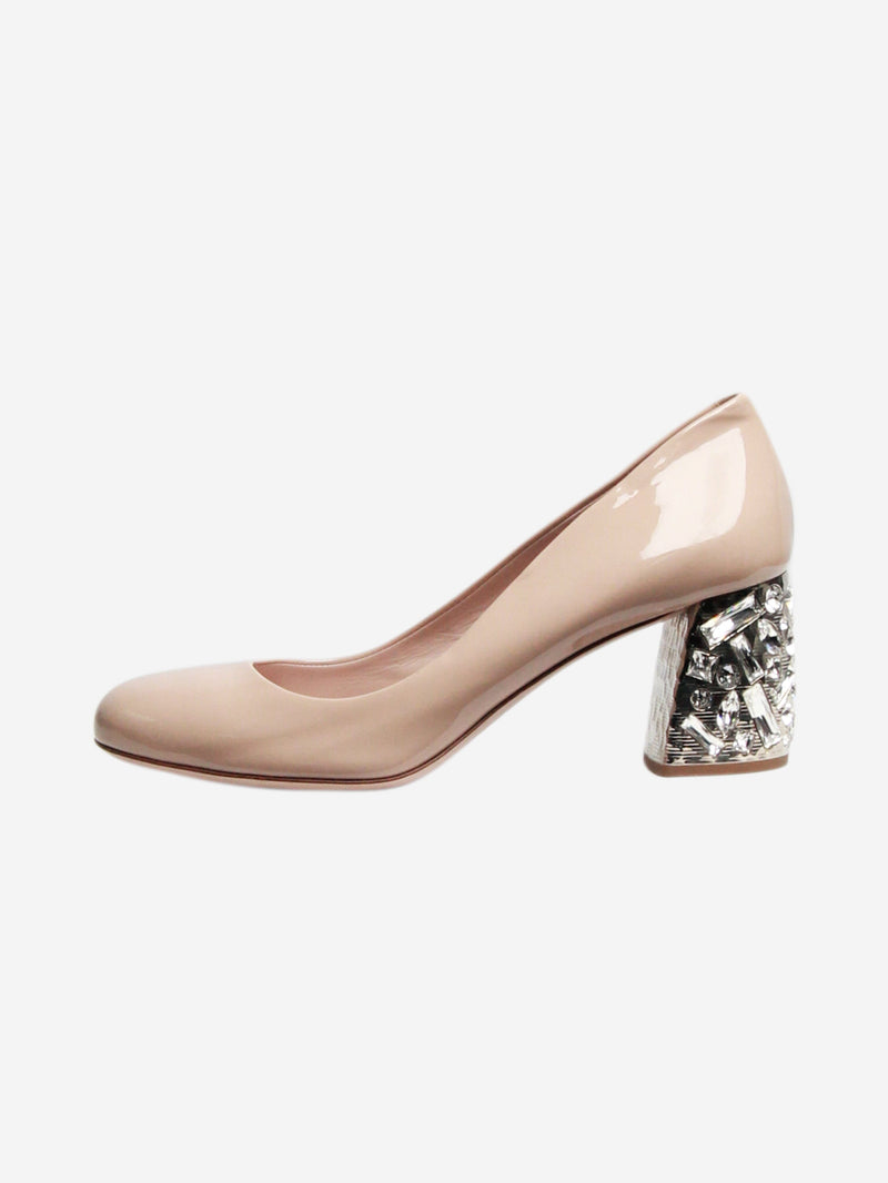 embellished crystal heels pumps