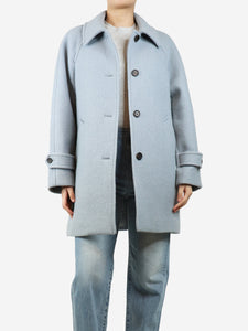 Dunst Greyish blue wool and alpaca-blend coat - size S