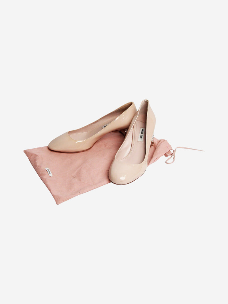 Neutral embellished crystal heels pumps - size EU 36 (UK 3) Heels Miu Miu 