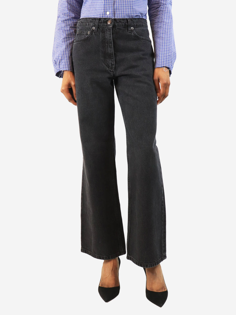 Washed black straight-leg jeans - size UK 6 Denim The Row 