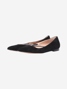 Gianvito Rossi Black suede flats - size EU 37.5