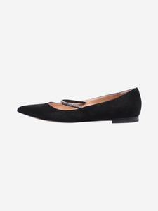 Gianvito Rossi Black suede flats - size EU 37.5