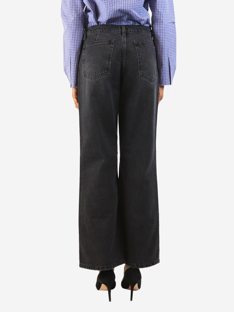 Washed black straight-leg jeans - size UK 6 Denim The Row 
