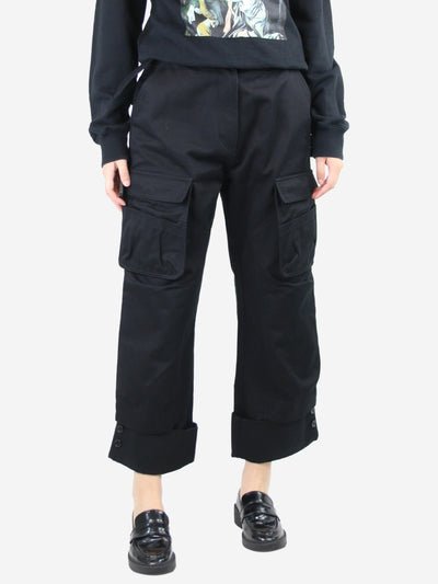 Black cotton-blend cargo trousers - size UK 10 Trousers Simone Rocha 