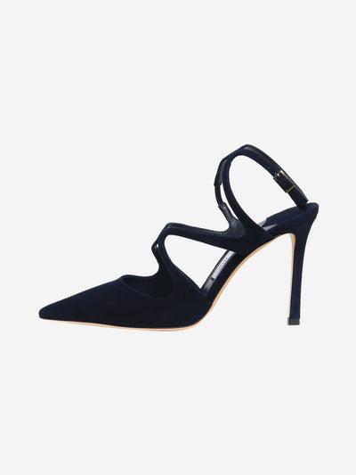 Navy blue suede Azia 95 pumps - size EU 37 Heels Jimmy Choo 