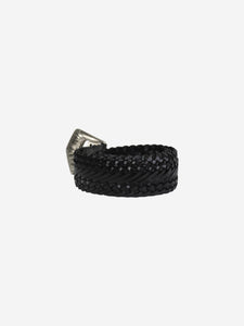 Etro Black woven leather belt - size