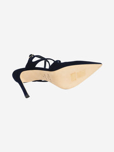 Jimmy Choo Navy blue suede Azia 95 pumps - size EU 37