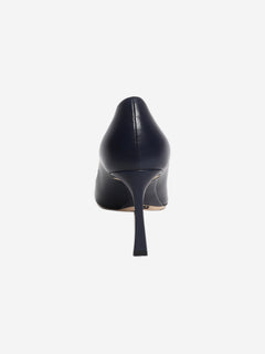 Navy declinaison peep toe pumps - size EU 39 (UK 6)